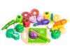 Vágós zöldségek fából, 20 db Ecotoys