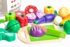 Vágós zöldségek fából, 20 db Ecotoys