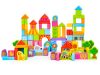 Fa oktató építőkockák – farm szett, 100 darab, Ecotoys