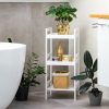 Könyvespolcos éjjeliszekrény 3 polccal ModernHome fehér