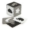 Habosított játszószőnyeg kerítéssel, puzzle szárazmedence, 25 elem, ECOTOYS