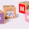 Fa vonat nagy oktató építőkockákkal, ábécé – Ecotoys