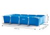 Nagy téglalap alakú kerti medence 4-5x2-2 m INTEX