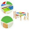 Fából készült gyerekbútor szett: asztal + 2 szék ECOTOYS