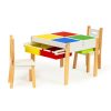 Fából készült gyerekbútor szett: asztal + 2 szék ECOTOYS