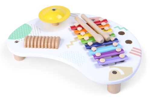 Hangszerek asztala cintányérokkal +18 hó ECOTOYS