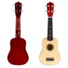 Gyerekeknek való fa ukulele gitár, 4 nylon húr, ECOTOYS