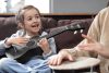 Gyermek fa ukulele gitár, 4 nylon húr, ECOTOYS