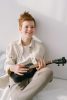 Gyermek fa ukulele gitár, 4 nylon húr, ECOTOYS