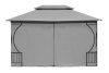 Luxus szürke kerti pavilon sátor 3x4 m szúnyoghálóval és teljes oldalfalakkal MultiGarden