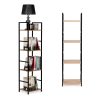 Modern fa polc, fém vázas loft, 4 polccal