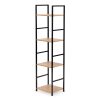 Modern fa polc, fém vázas loft, 4 polccal