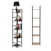 Modern fa polc, fém vázas loft, 5 polccal