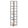 Modern fa polc, fém vázas loft, 5 polccal