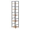 Modern fa polc, fém vázas loft, 5 polccal