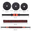 Állítható kézisúlyzók 2x20 kg súlyzókészlet 40 kg rúddal