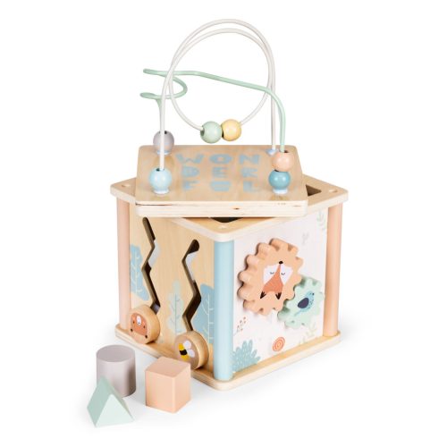Fa oktató kocka válogató Ecotoys építőkockák