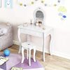 Nagy gyerek öltözőasztal tükörrel lányoknak, ECOTOYS