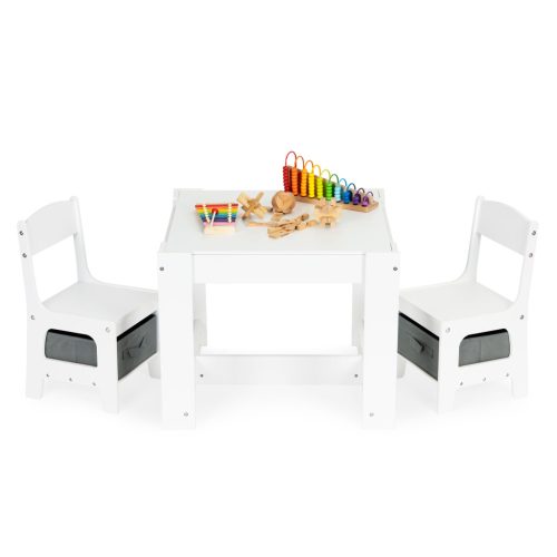 Gyerek szett, fa asztal és székek, ECOTOYS