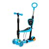 Háromkerekű roller világító LED kerekekkel, 3 az 1-ben egyensúlyozó – kék ECOTOYS