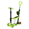 Háromkerekű egyensúlyroller világító LED kerekekkel, 3 az 1-ben - zöld ECOTOYS