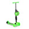 Háromkerekű egyensúlyroller világító LED kerekekkel, 3 az 1-ben - zöld ECOTOYS