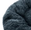 Univerzális plüss fekhely kutyának, macskának S 40 cm – sötétszürke