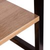 Magas galériás bútor 5 polccal, fém-MDF ModernHome