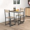 Bútorgarnitúra: asztal + 2 szék, fém, MDF, ModernHome