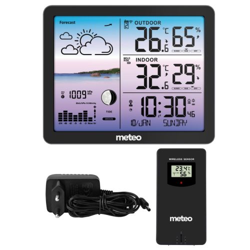 Meteo SP107 időjárás-állomás, fekete