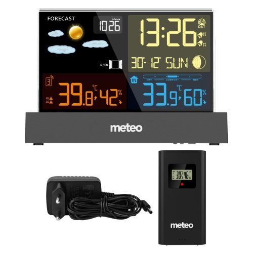 Meteo SP110C időjárás-állomás DCF-fel, fekete