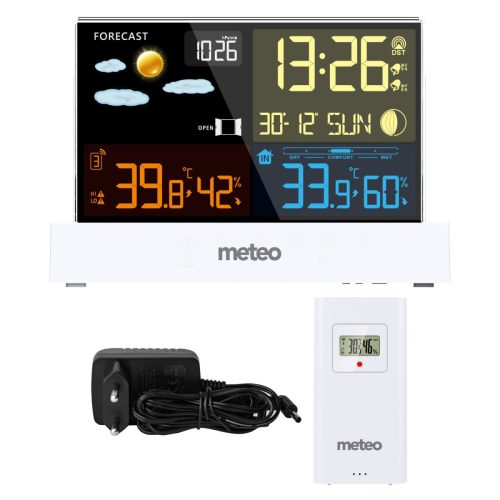 Meteo SP110B időjárás-állomás DCF-fel, fehér