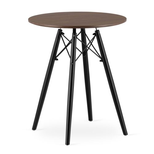 Todi dohányzóasztal, modern skandináv barna, kerek, 60 cm