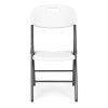 2 darabos összecsukható szék szett, fém, HDPE, fehér, ModernHome