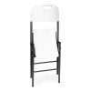 2 darabos összecsukható szék szett, fém, HDPE, fehér, ModernHome